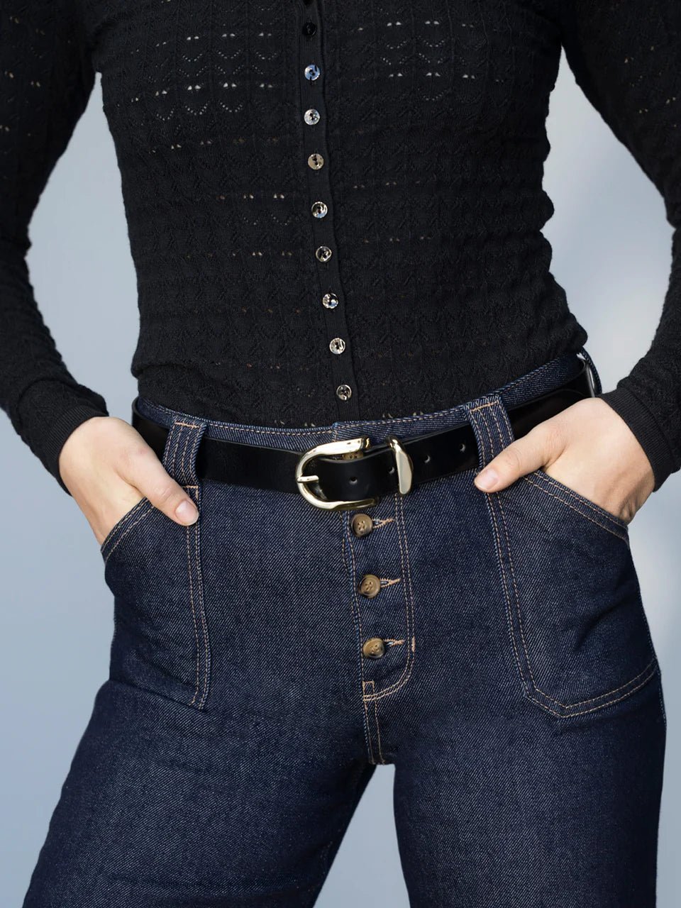 Rose & Lee Co All Day Belt, Black by Sanctuary Accessories