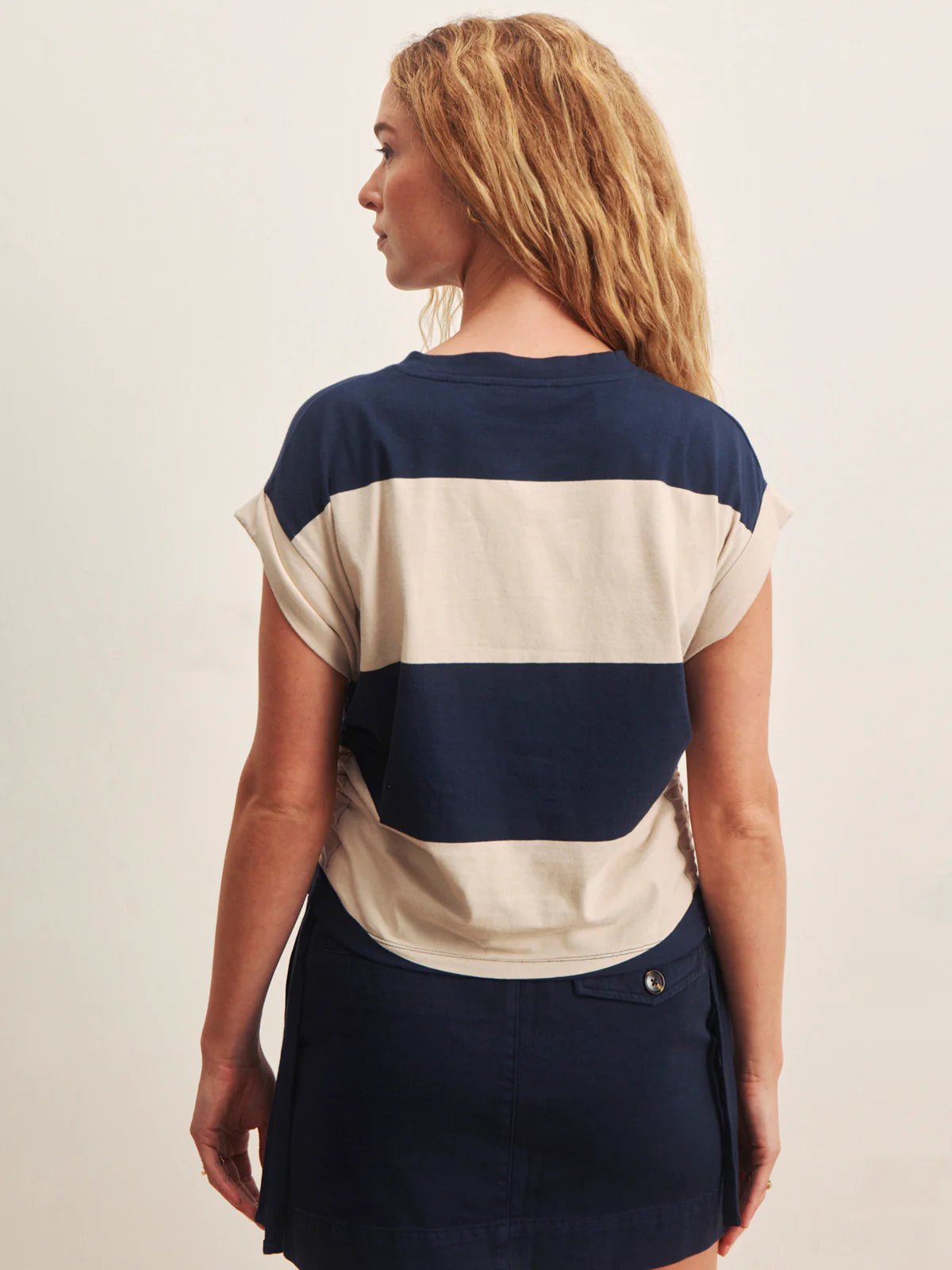 Rose & Lee Co All Day Tee, Navy Blazer/Dark Opal Rugby by Sanctuary short sleeve