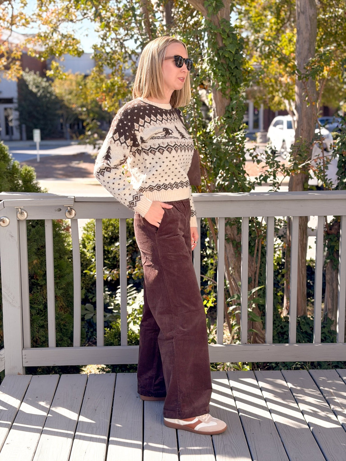 Rose & Lee Co Allison Corduroy Pants, Dark Chocolate by Marine Layer Pants