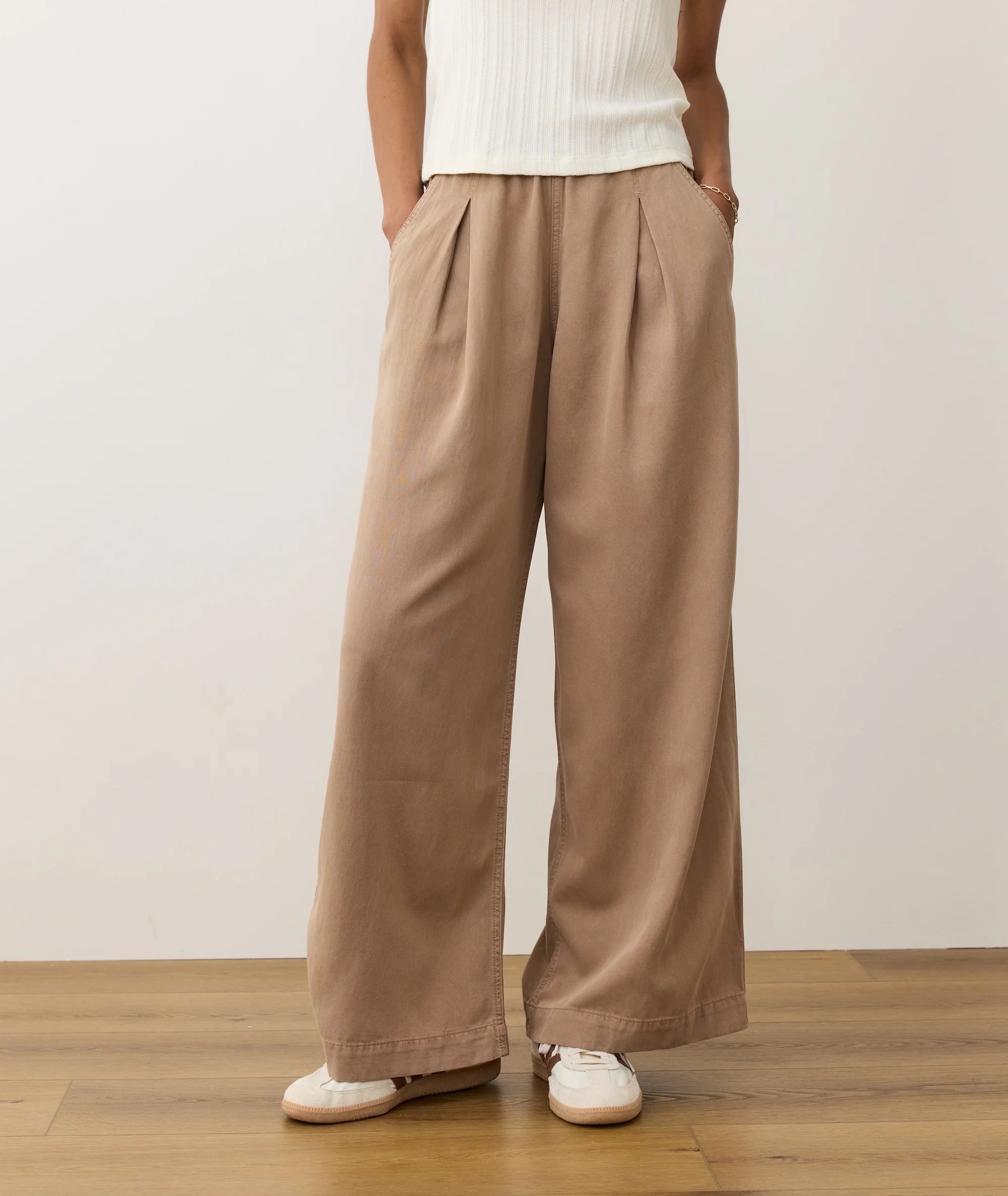 Portabella Pleated Wide Leg Pants