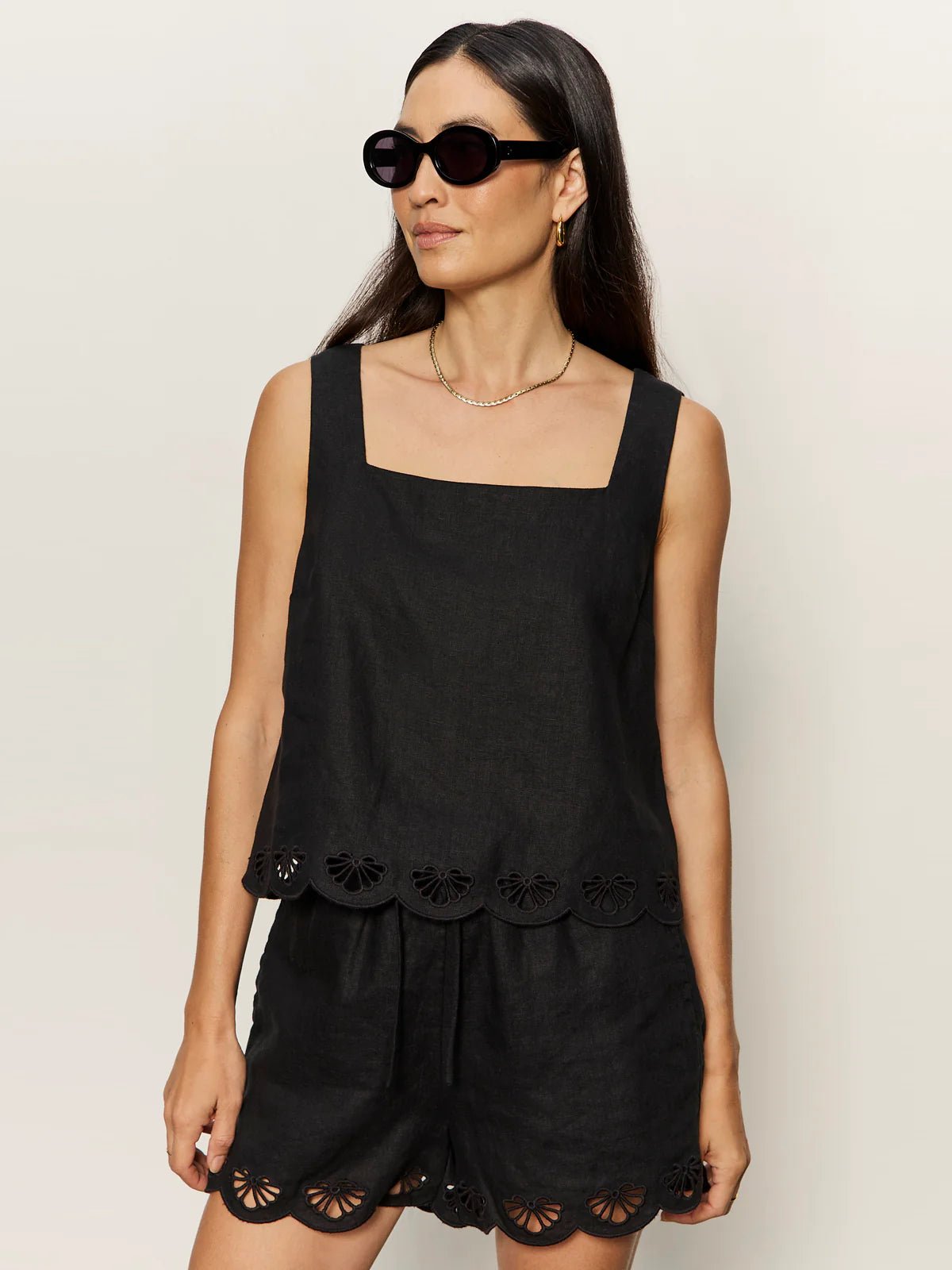 Rose & Lee Co Almost There Tank, Black by Sanctuary Tanks