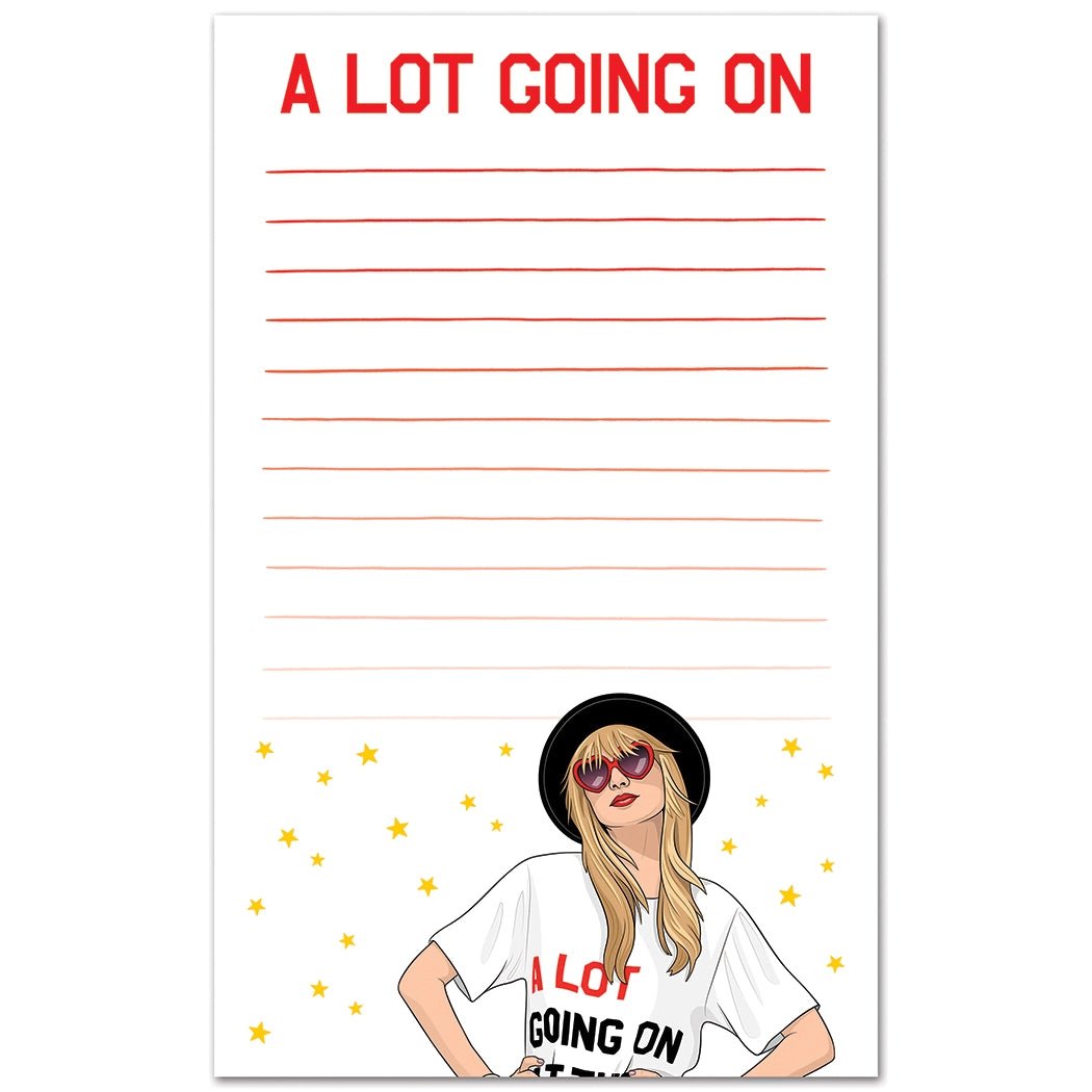 Rose & Lee Co Taylor Swift Notepad, A Lot Going On Stationary