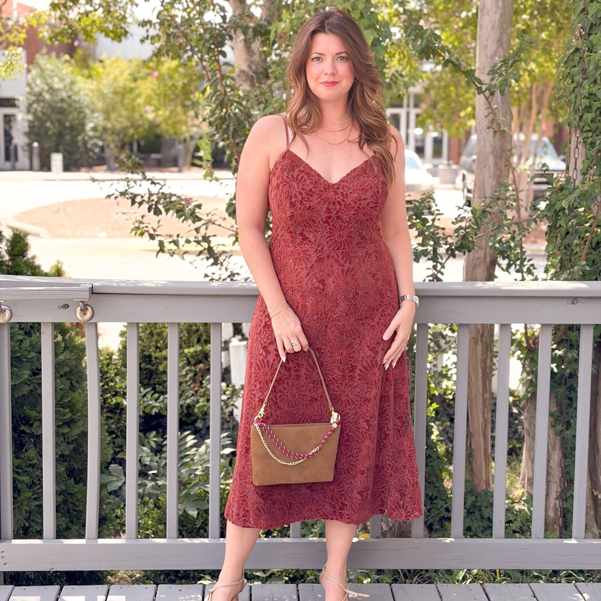 Rose & Lee Co Amia Dress, Chestnut Event Dress