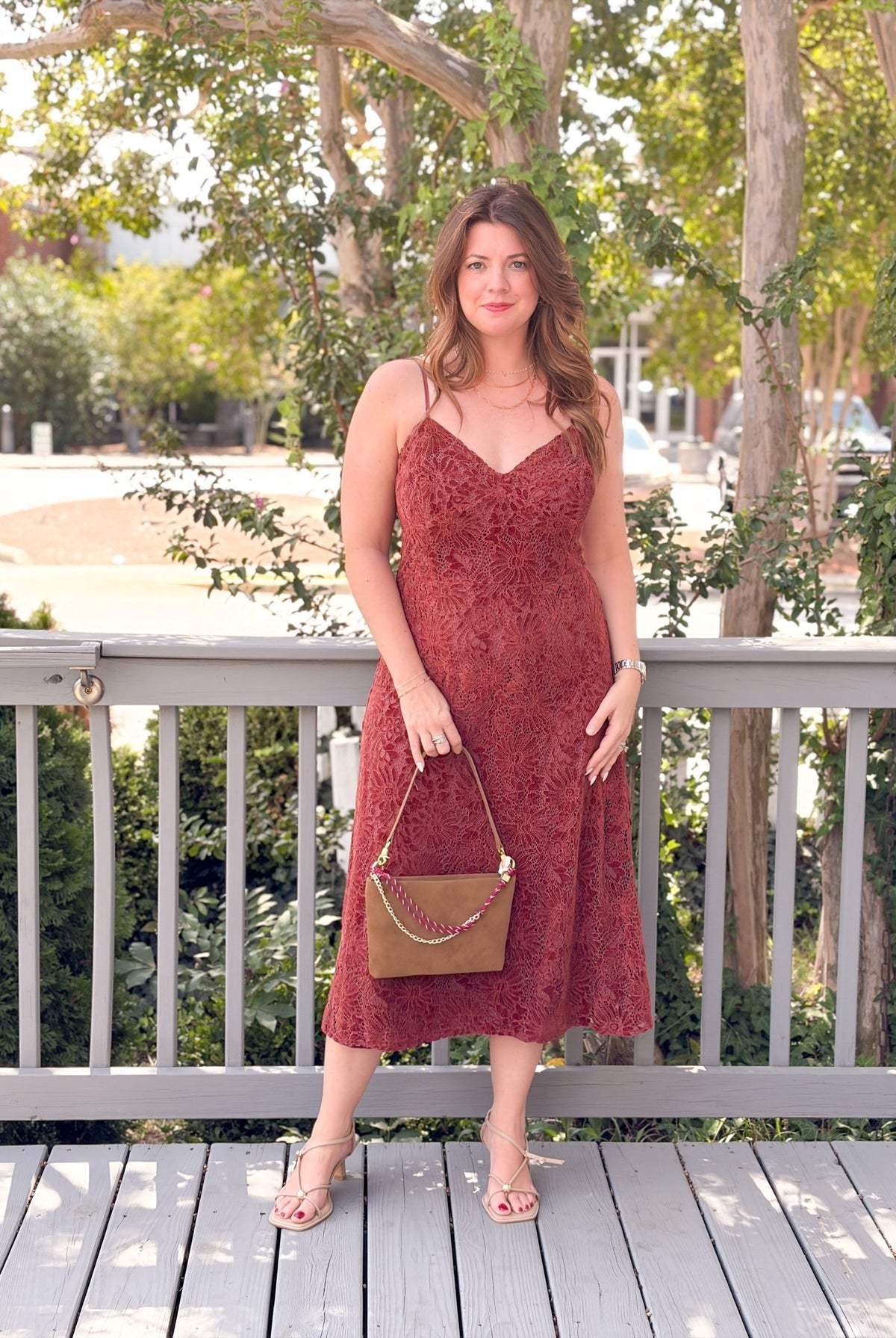Rose & Lee Co Amia Dress, Chestnut Event Dress