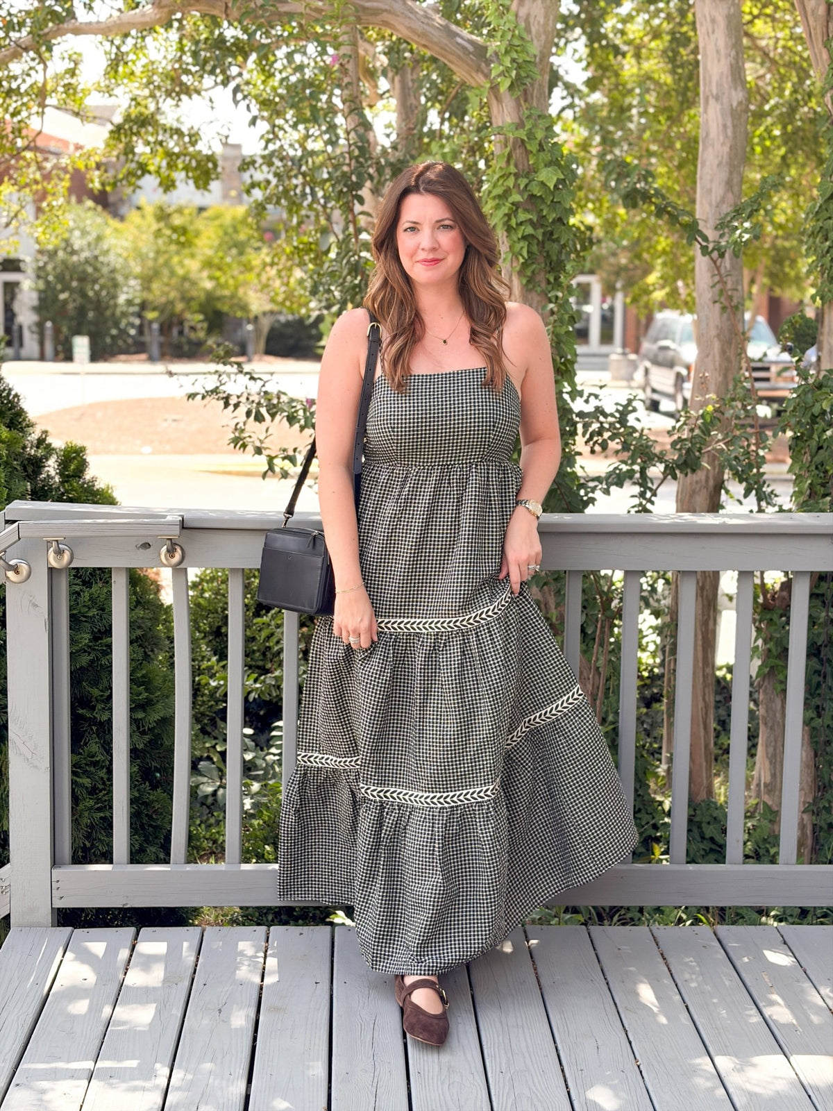 Rose & Lee Co Anastasia Dress, Black Check Casual Dresses