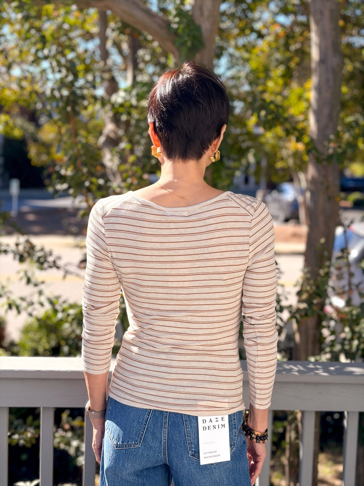 Rose & Lee Co Andie Top, Light Oatmeal Heather by Z Supply Long Sleeve