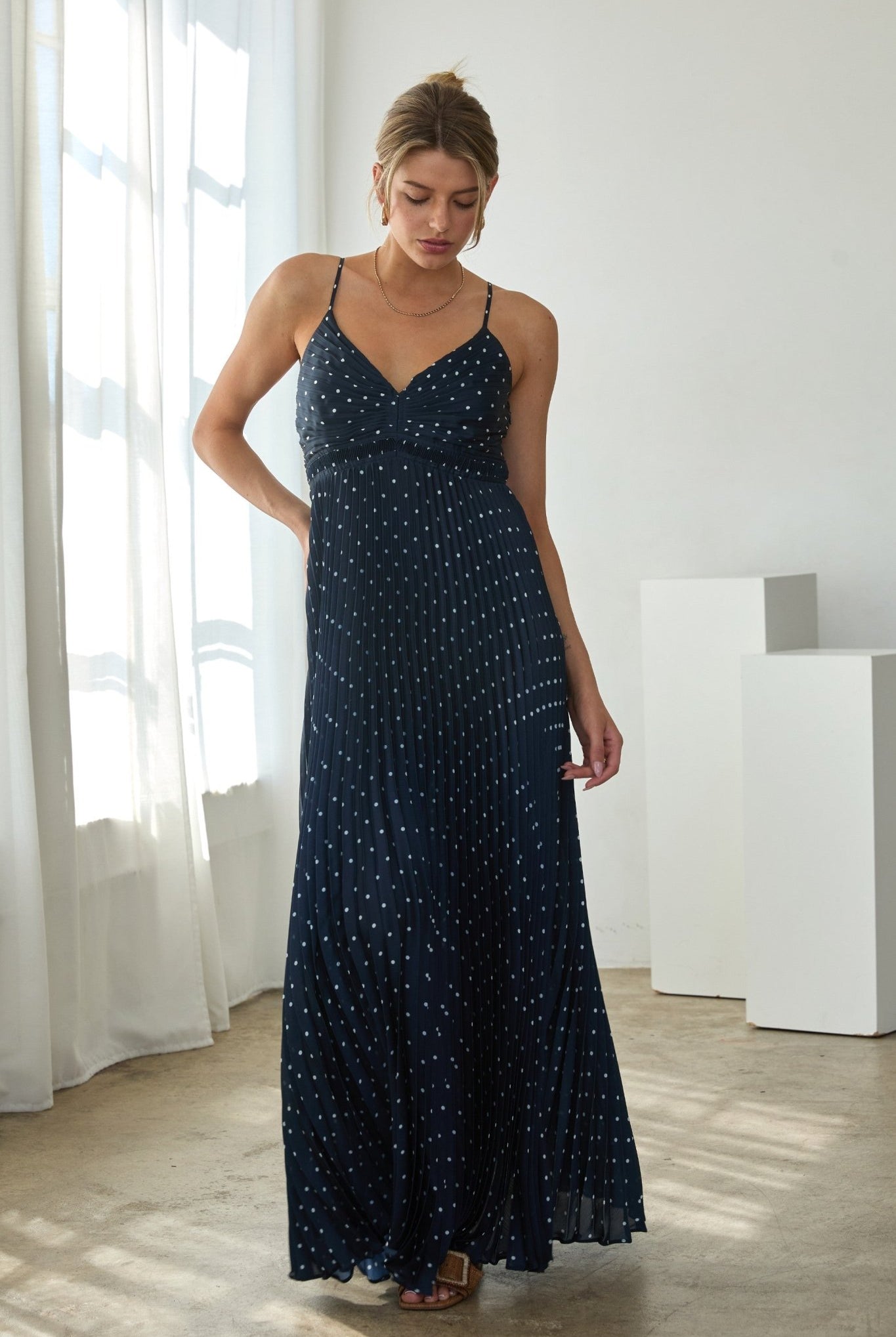 Rose & Lee Co Ansley Dress, Navy/Ivory Event Dress