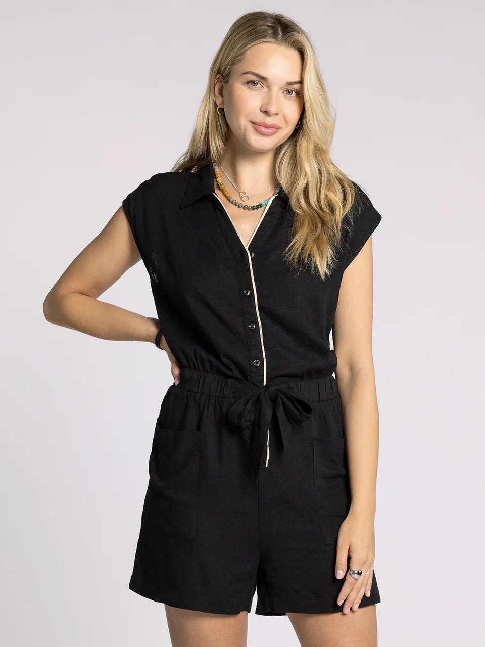 Rose & Lee Co Arcadia Romper, Black unknown