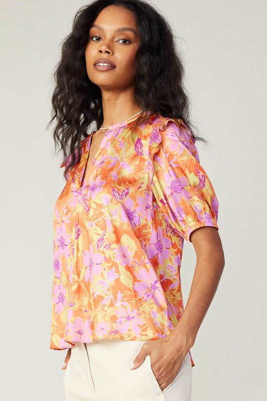 Rose & Lee Co Bailey Top, Orange/Pink Multi unknown