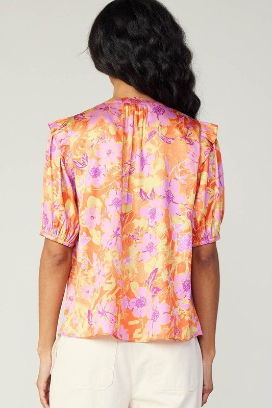 Rose & Lee Co Bailey Top, Orange/Pink Multi unknown