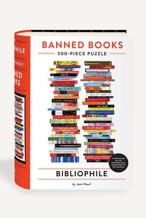 Rose & Lee Co Bibliophile Banned Books Puzzle, 500 Piece Home & Gifts