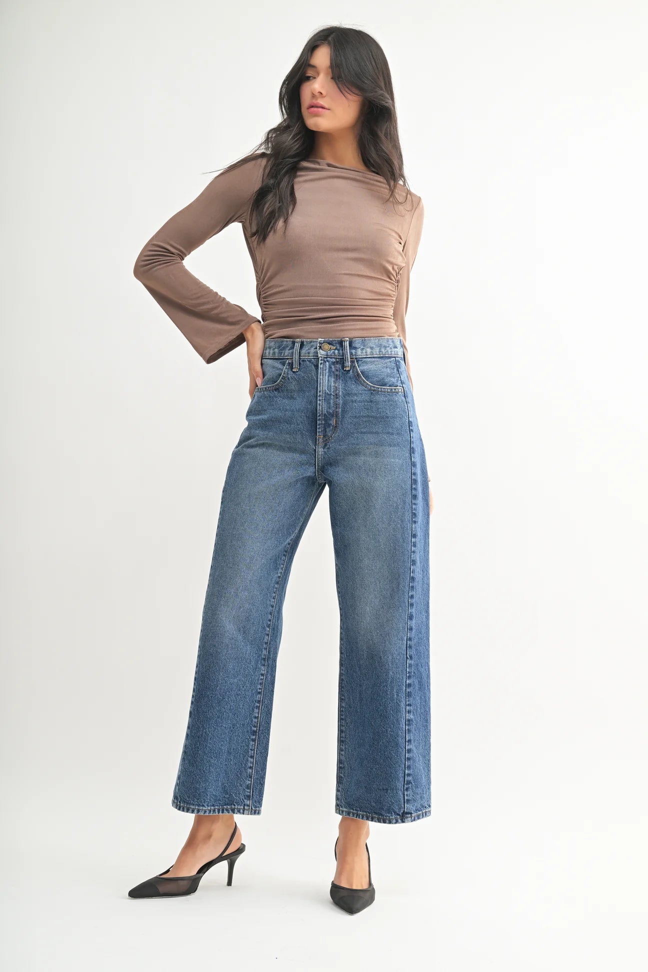 Dark Denim Barrel Jeans