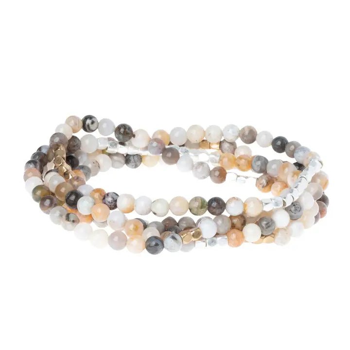 Rose & Lee Co Stone Wrap Bracelet Stone Of Confidence, Mexican Onyx/Silver & Gold Bracelets