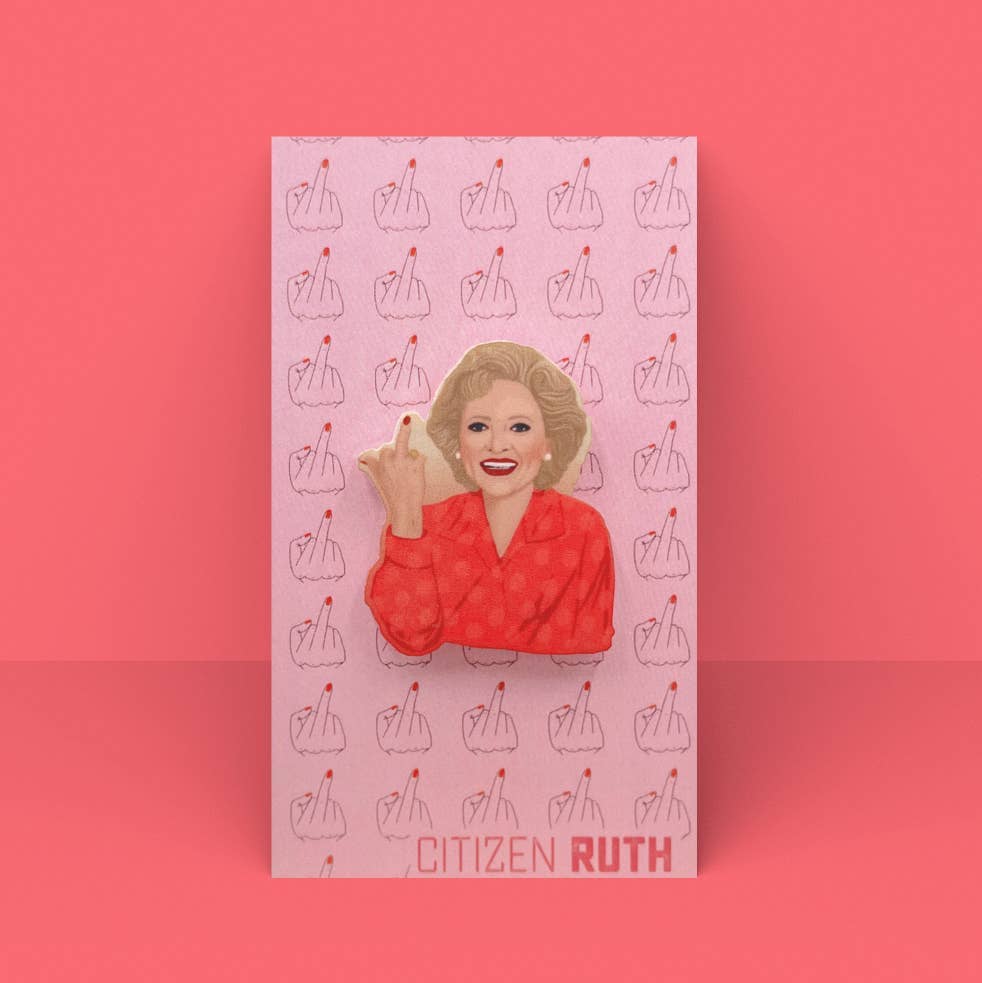 Rose & Lee Co Betty White Bird Acrylic Pin Stationery