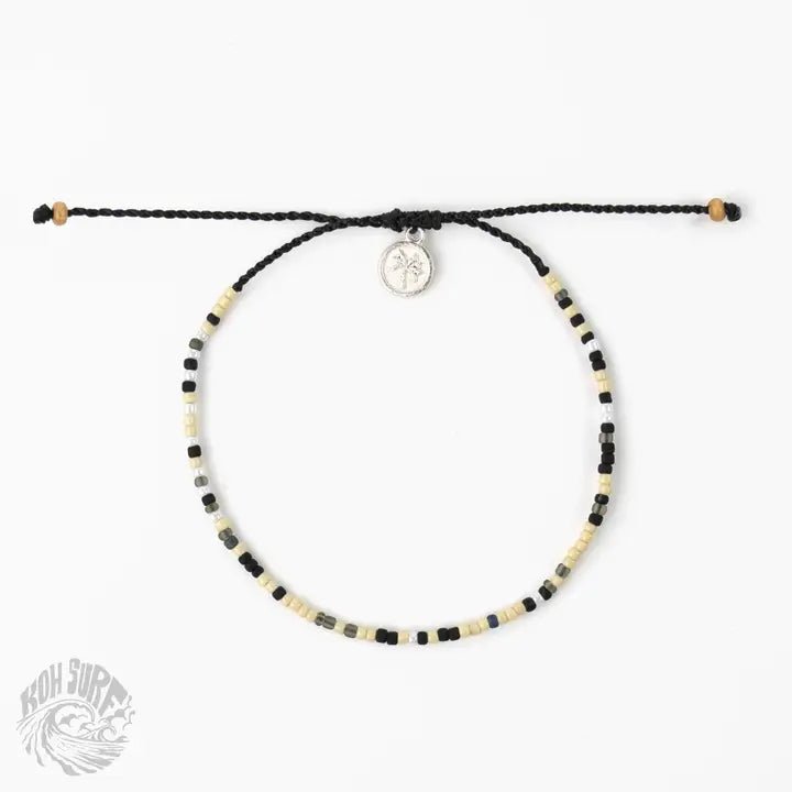 Rose & Lee Co Nusa Dainty Beaded Bracelet, Black & Gold Necklaces