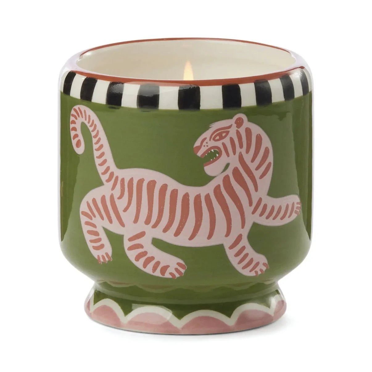 Tiger Handpainted Candle