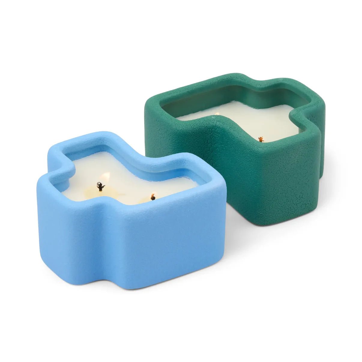 Rose & Lee Co Jigsaw Candle Set, Wild Mint & Misted Lime Candles