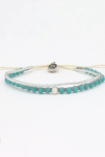 Rose & Lee Co Cocoa Beach Beaded Bracelet, Turquoise Bracelets