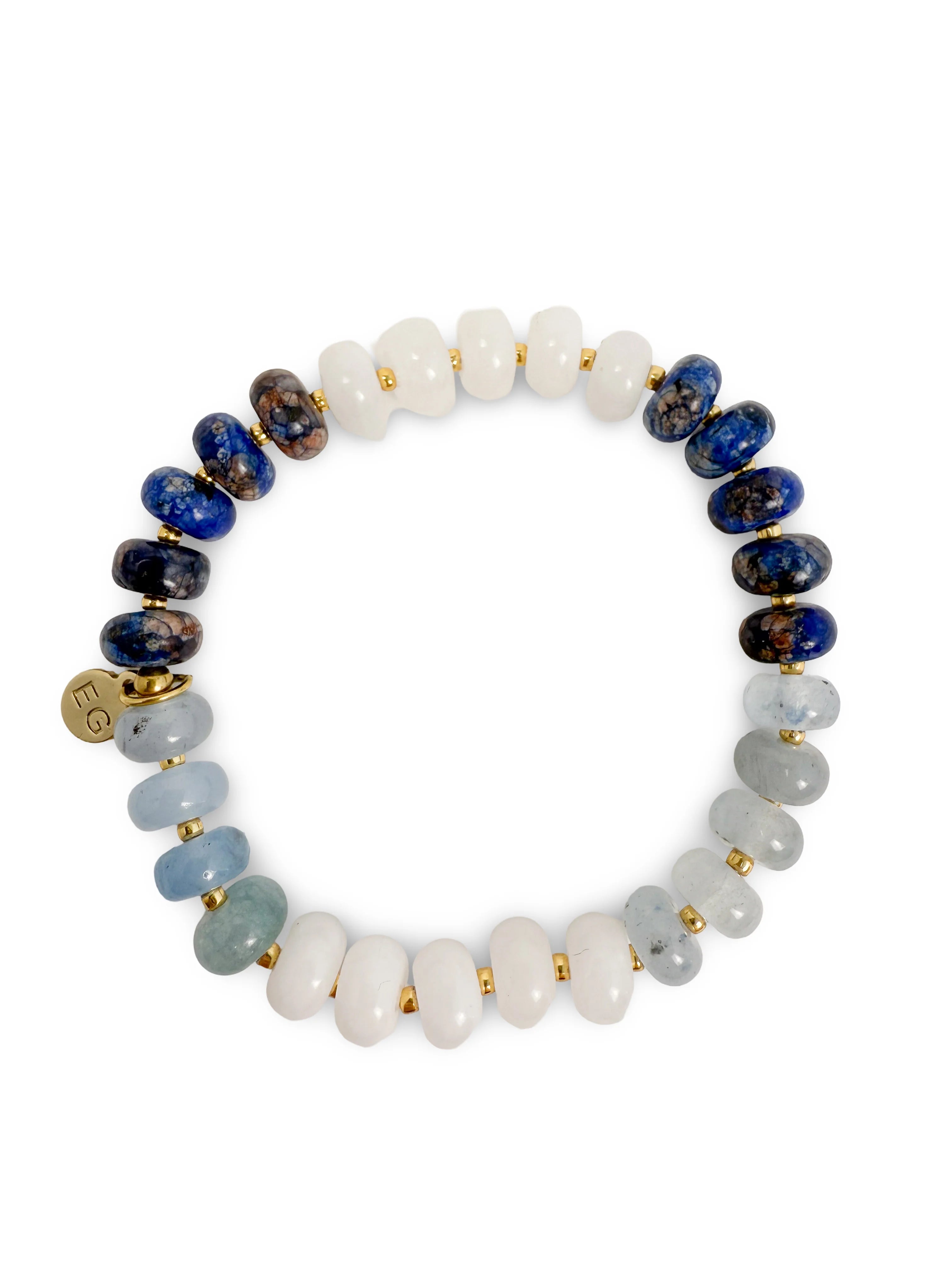 Rondelle Gemstone Beaded Bracelet