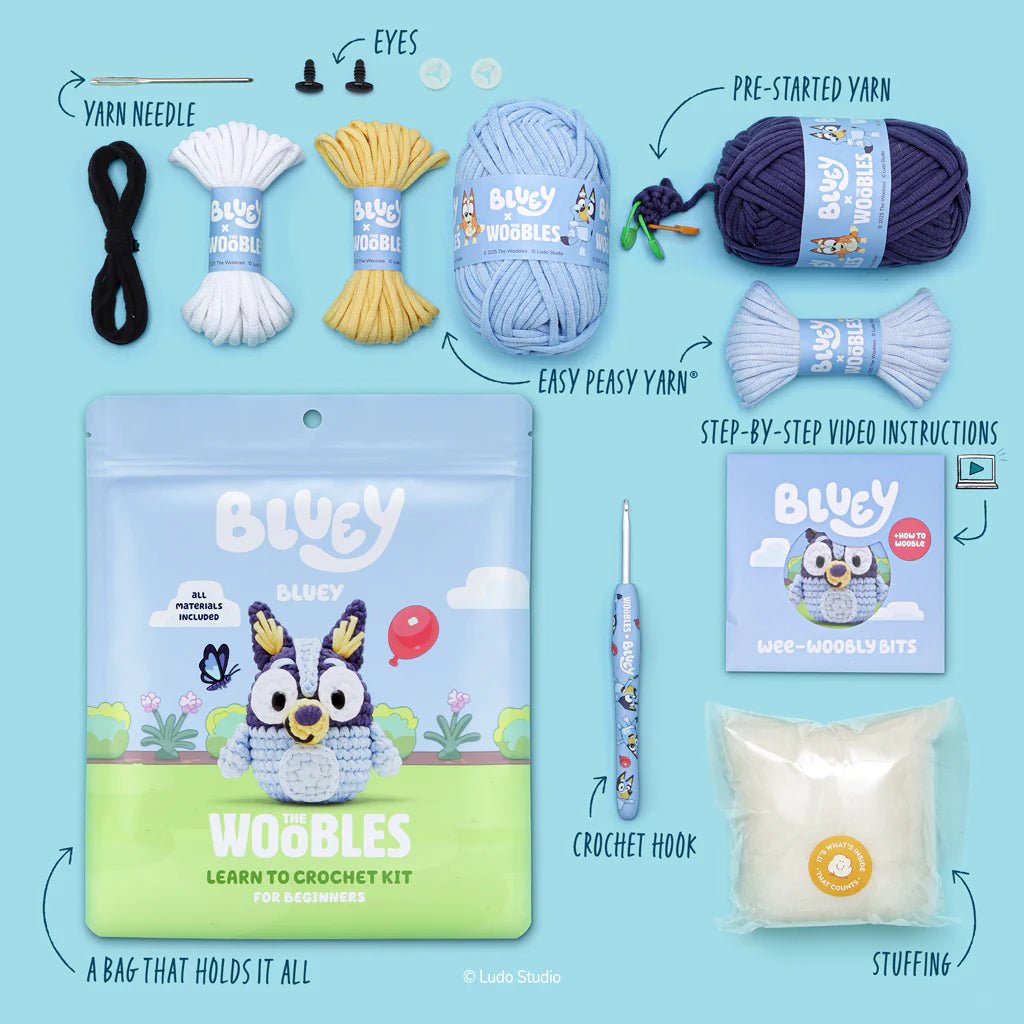 Rose & Lee Co Bluey Crochet Kit Home & Gifts
