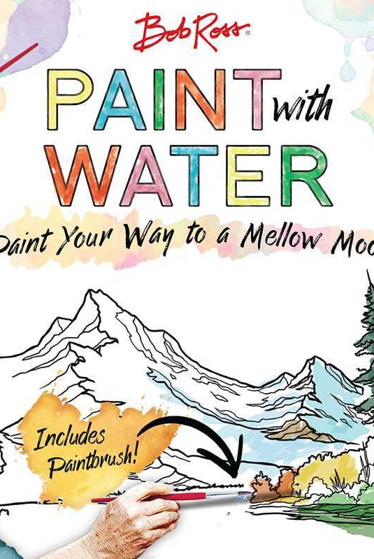 Rose & Lee Co Bob Ross Paint With Water Coloring Book Home & Gifts