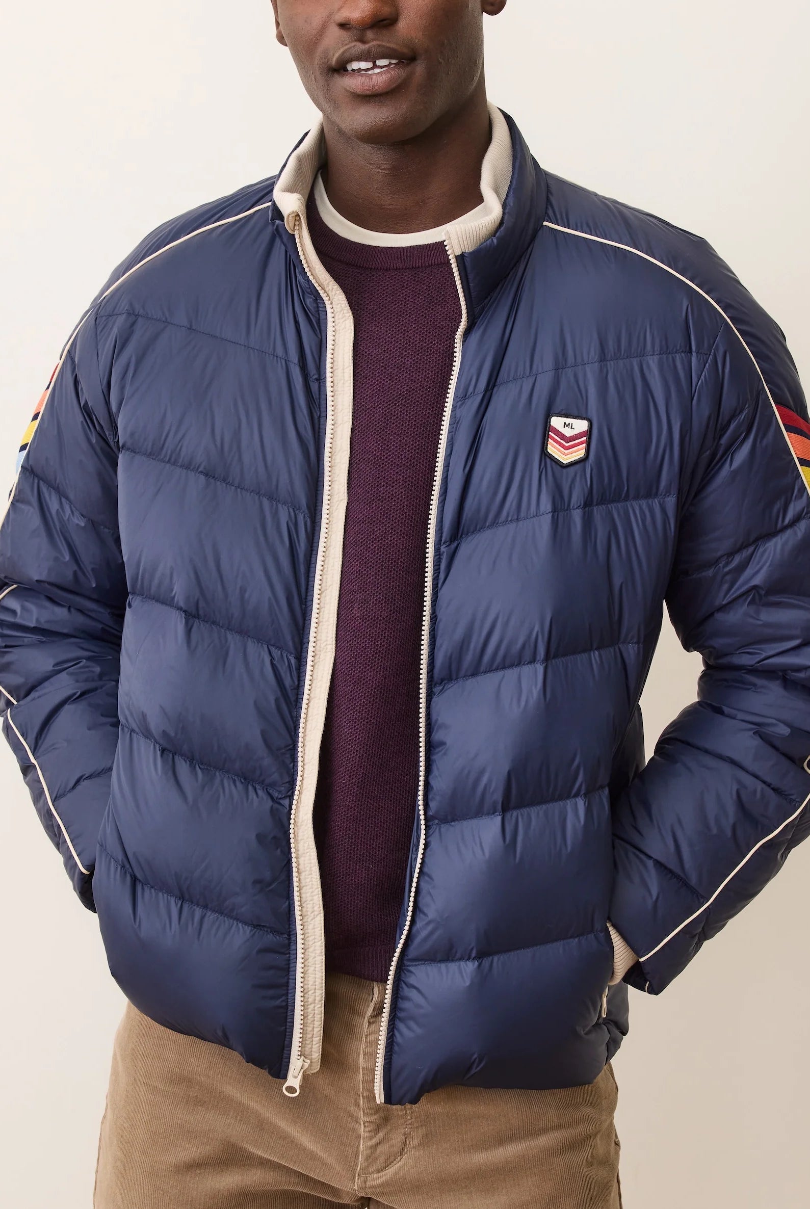 Men's Navy Puffer Jacket