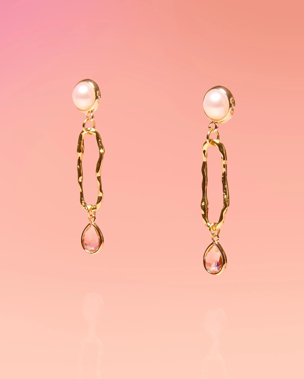 Rose & Lee Co Boho Chic Oval Hoops Glam Earrings