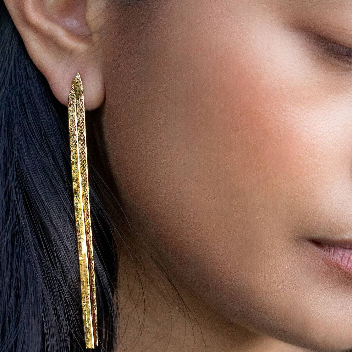 Rose & Lee Co Boogie Nights Earrings, 18k Gold Plated Earrings