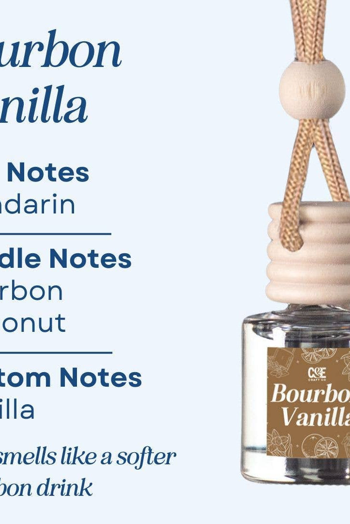 Rose & Lee Co Car Diffuser, Bourbon Vanilla Candles