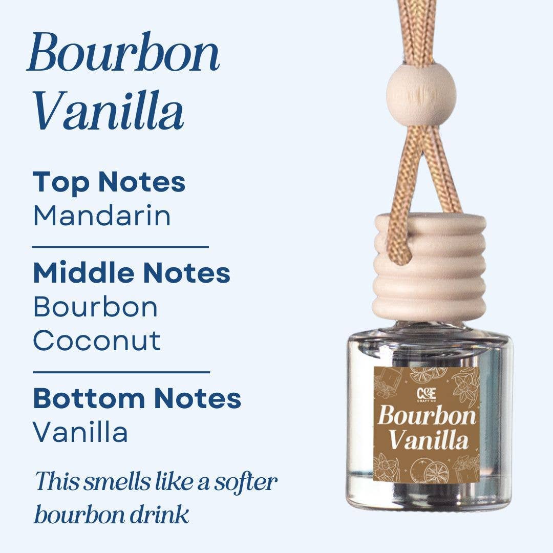 Rose & Lee Co Car Diffuser, Bourbon Vanilla Candles