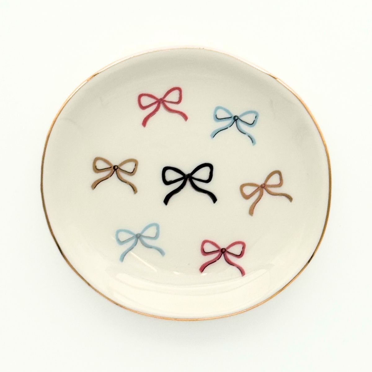 Multi Colored Bows Ring Dish