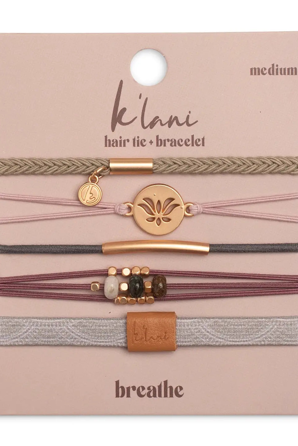 Rose & Lee Co Hair Tie Bracelet Set, Breathe Hair
