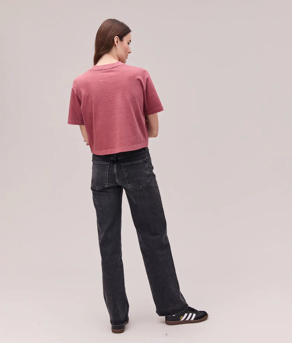 Rose & Lee Co Brecken Top, Marsala short sleeve