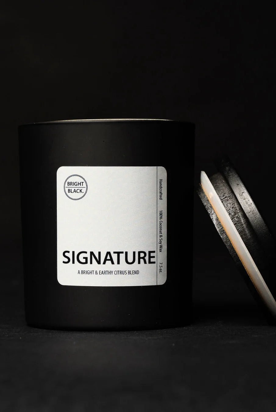 Rose & Lee Co Bright Black Candle, Signature Scent, 7.5oz Candles
