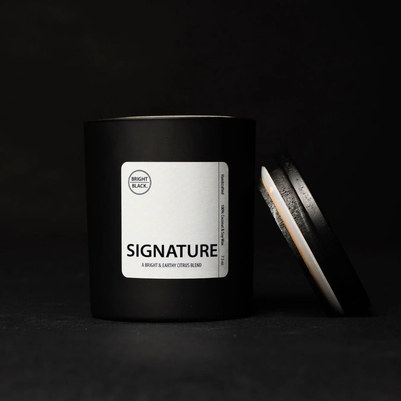 Rose & Lee Co Bright Black Candle, Signature Scent, 7.5oz Candles