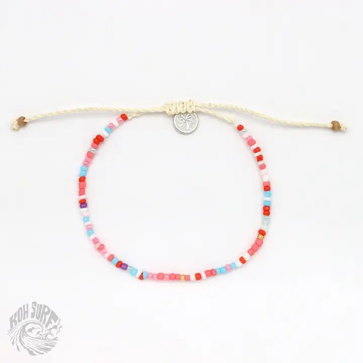 Rose & Lee Co Nusa Dainty Beaded Bracelet, Multi Pink Bracelets