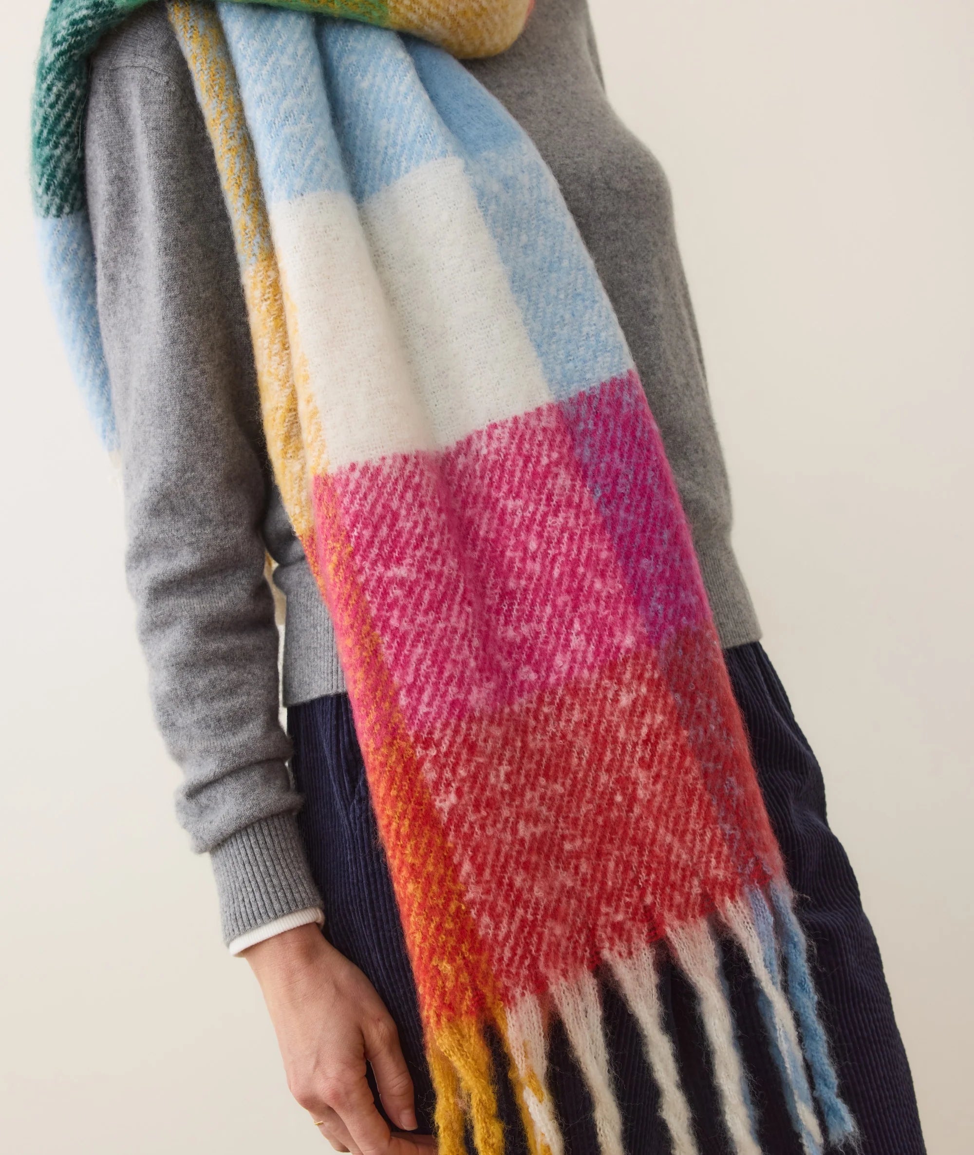 Multi Colored Blanket Scarf