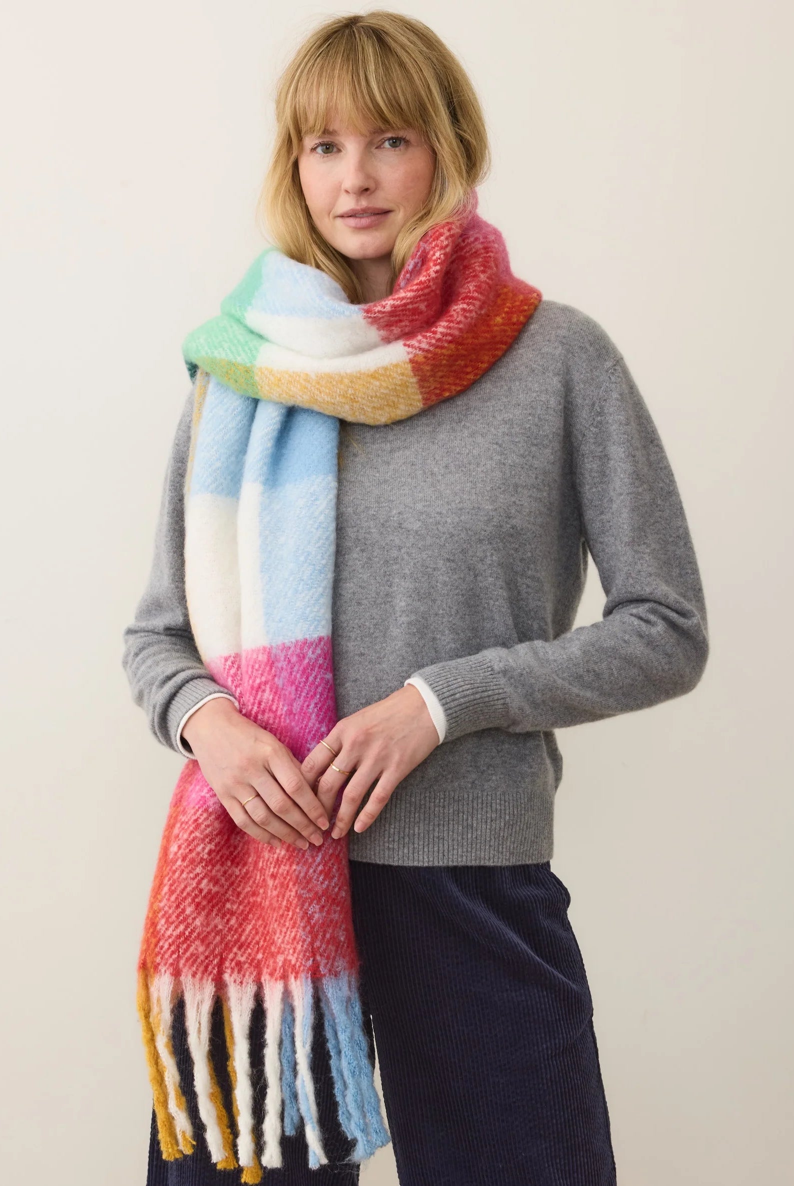 Multi Colored Blanket Scarf