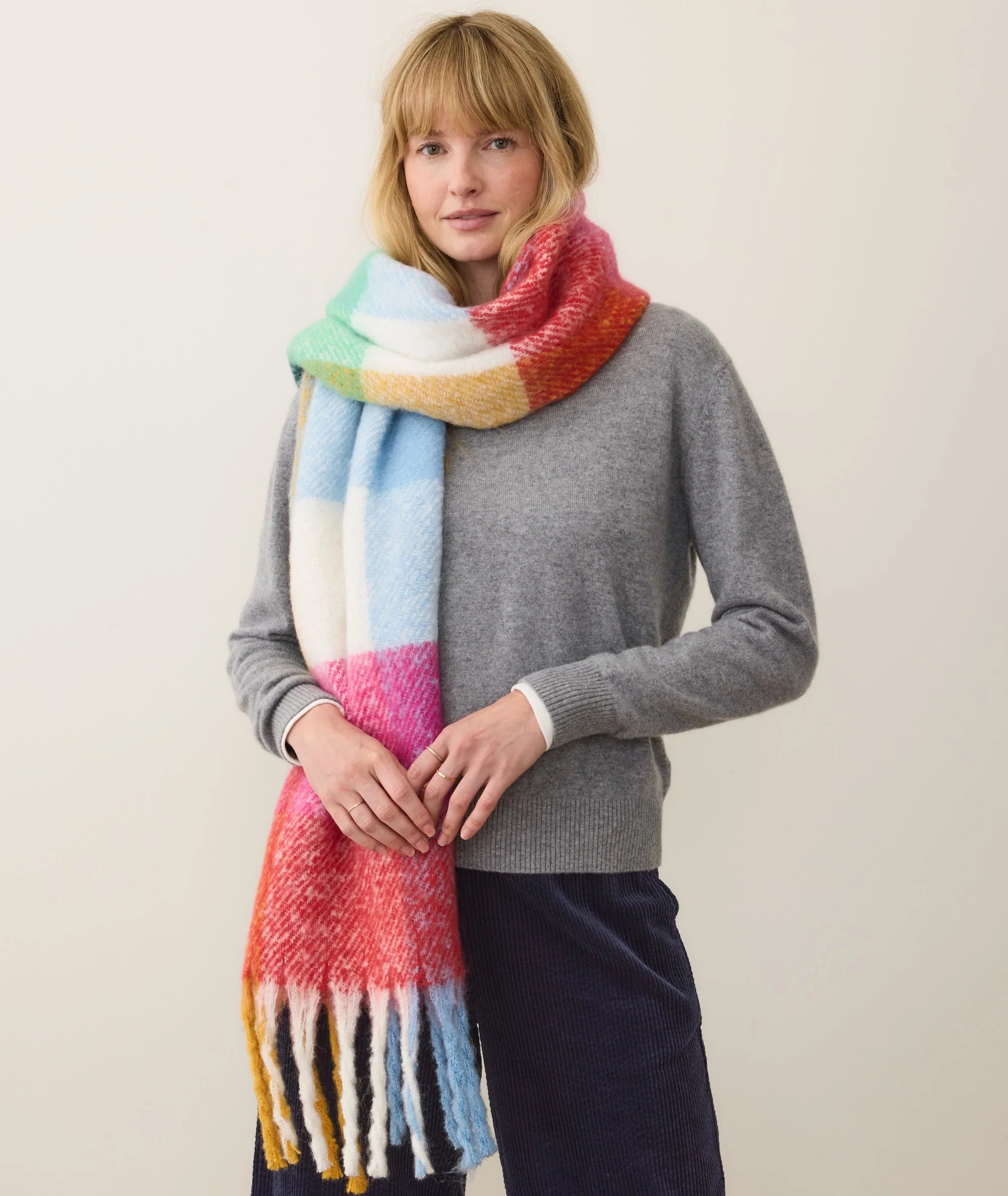 Multi Colored Blanket Scarf