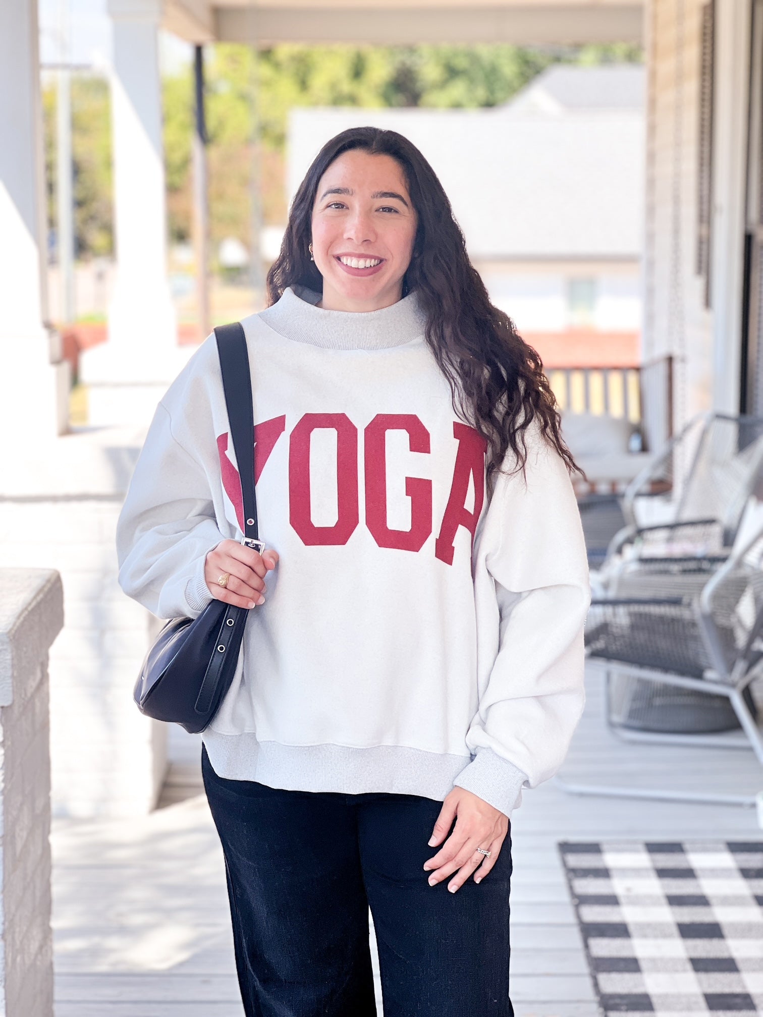 Pilates & Yoga Reversible Mock Neck Sweatshirt