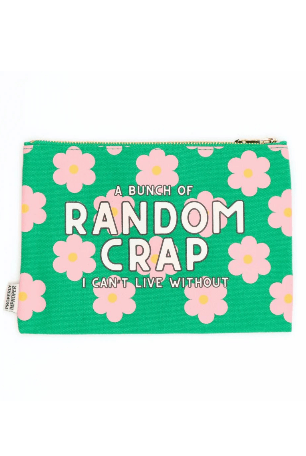 Rose & Lee Co Canvas Pouch, Random Crap I Can't Live Without Bags