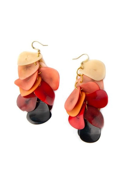 Rose & Lee Co Bailey Earrings, Burgundy Combo Earrings