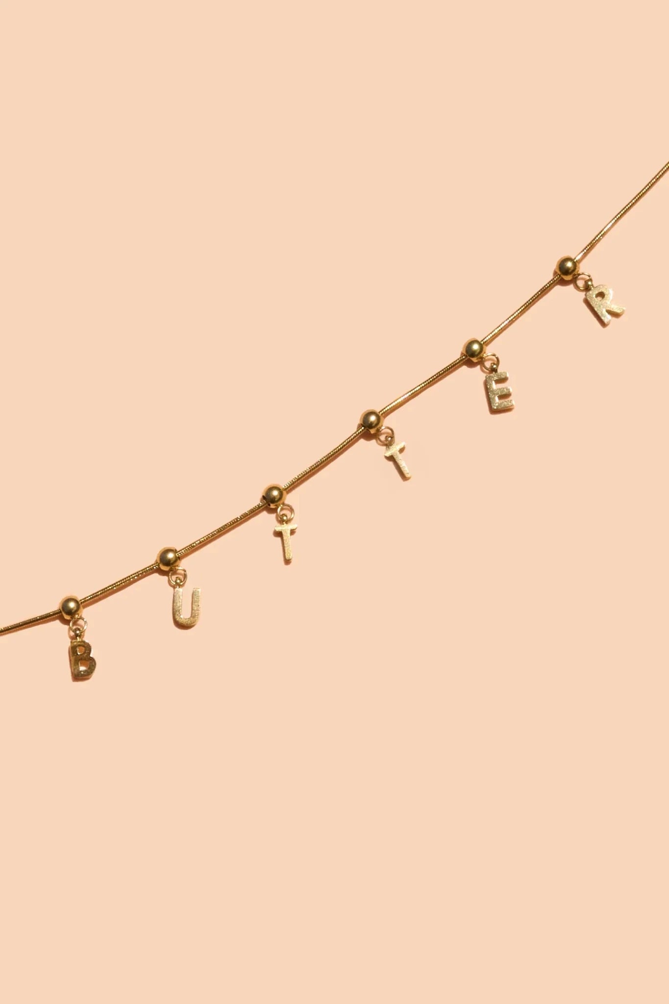 Rose & Lee Co Butter Me Up Charm Necklace, 18K Gold Plated Necklaces