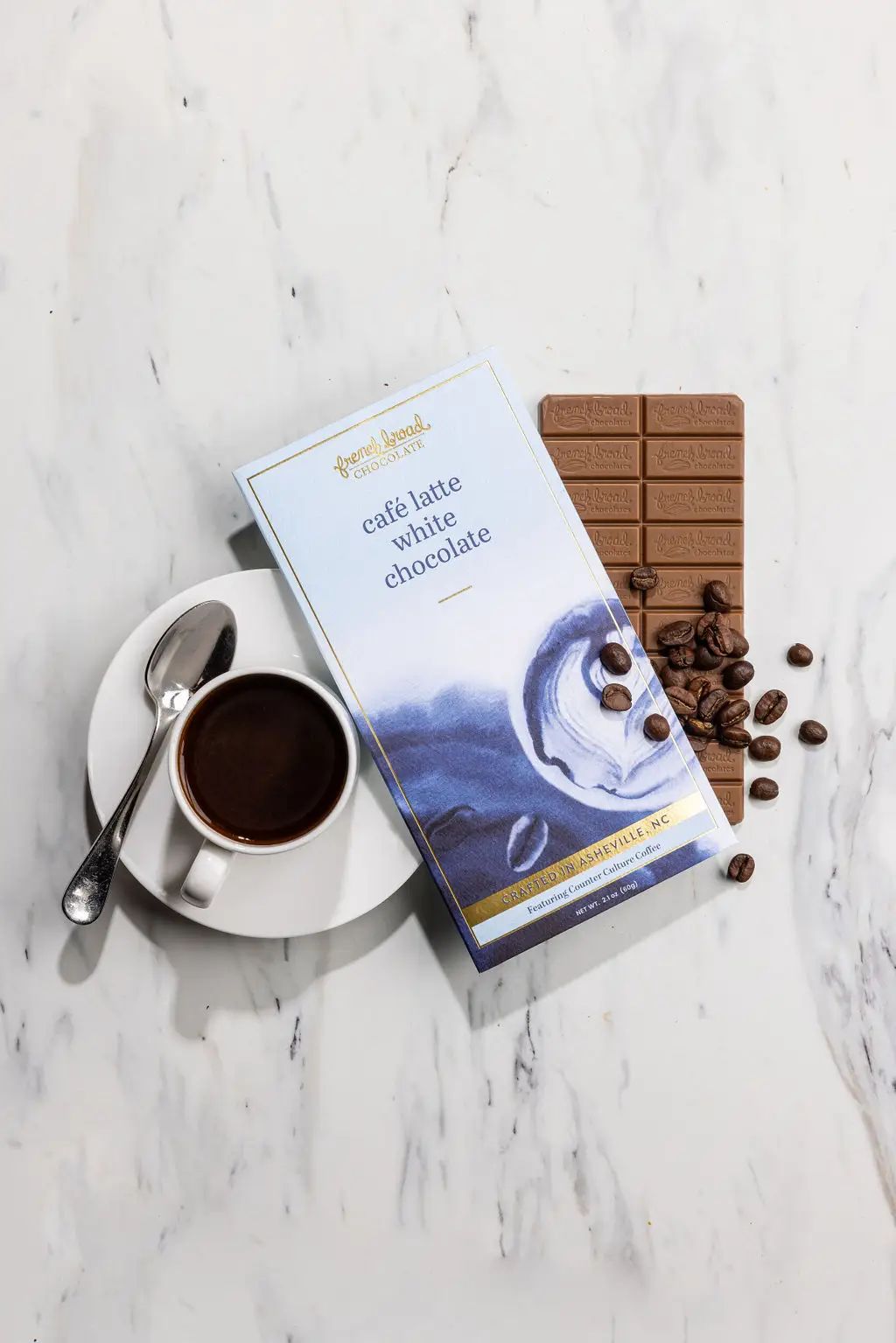 Rose & Lee Co Cafè Latte White Chocolate Bar, 60g Food & Drink