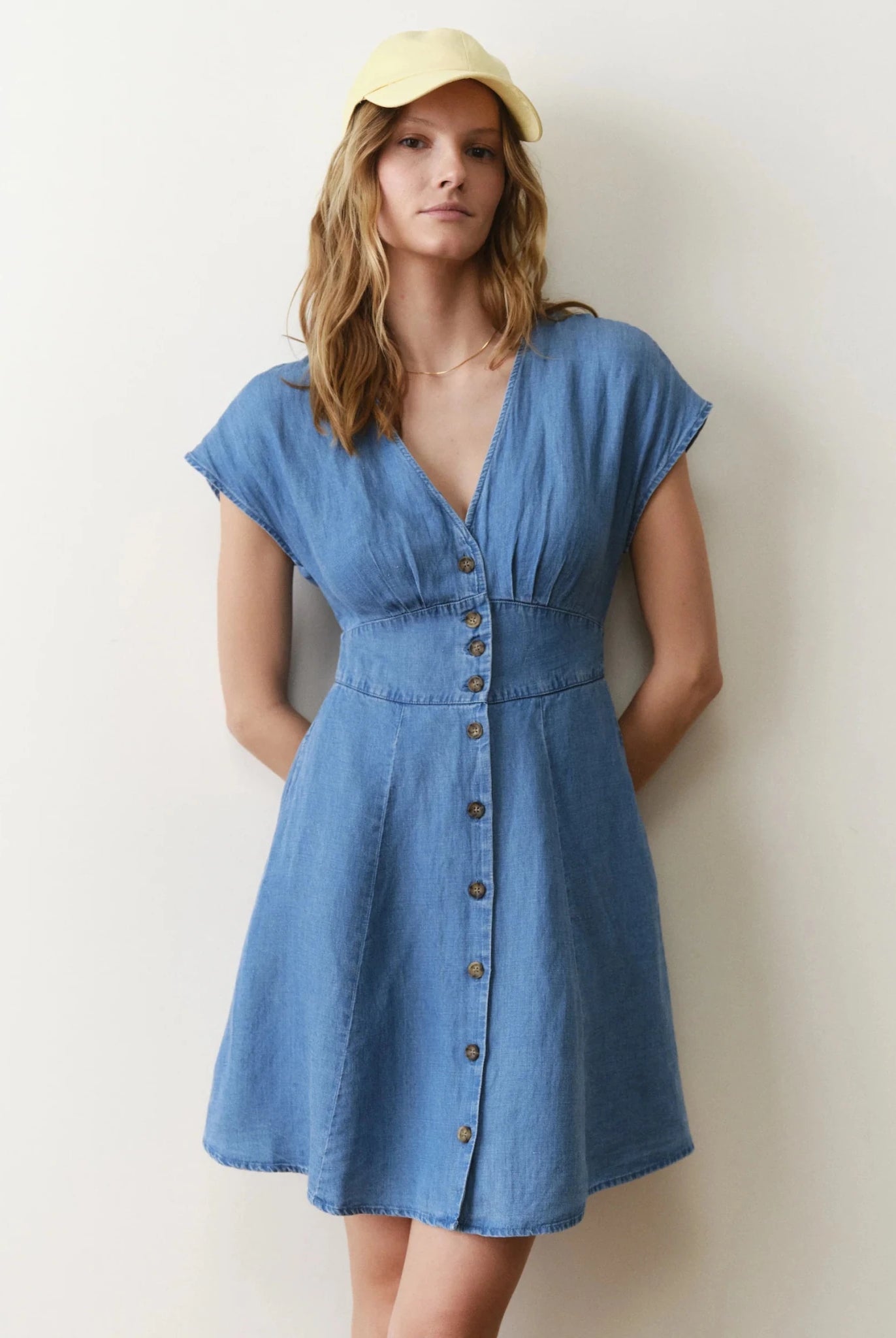 Rose & Lee Co Camila Dress, Light Wash by Marine Layer Casual Dresses