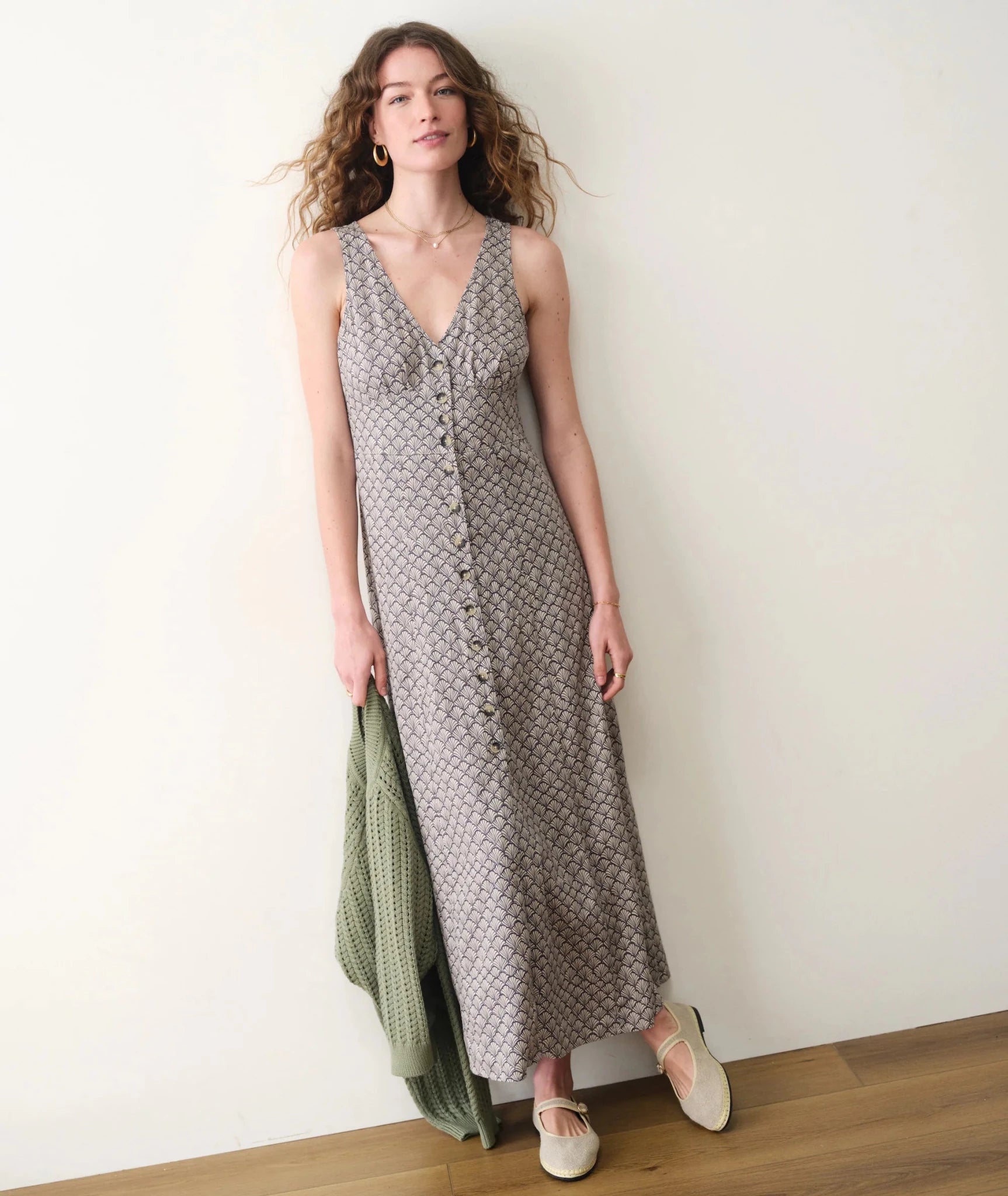 Rose & Lee Co Camila Dress, Navy Seashell by Marine Layer Casual Dresses