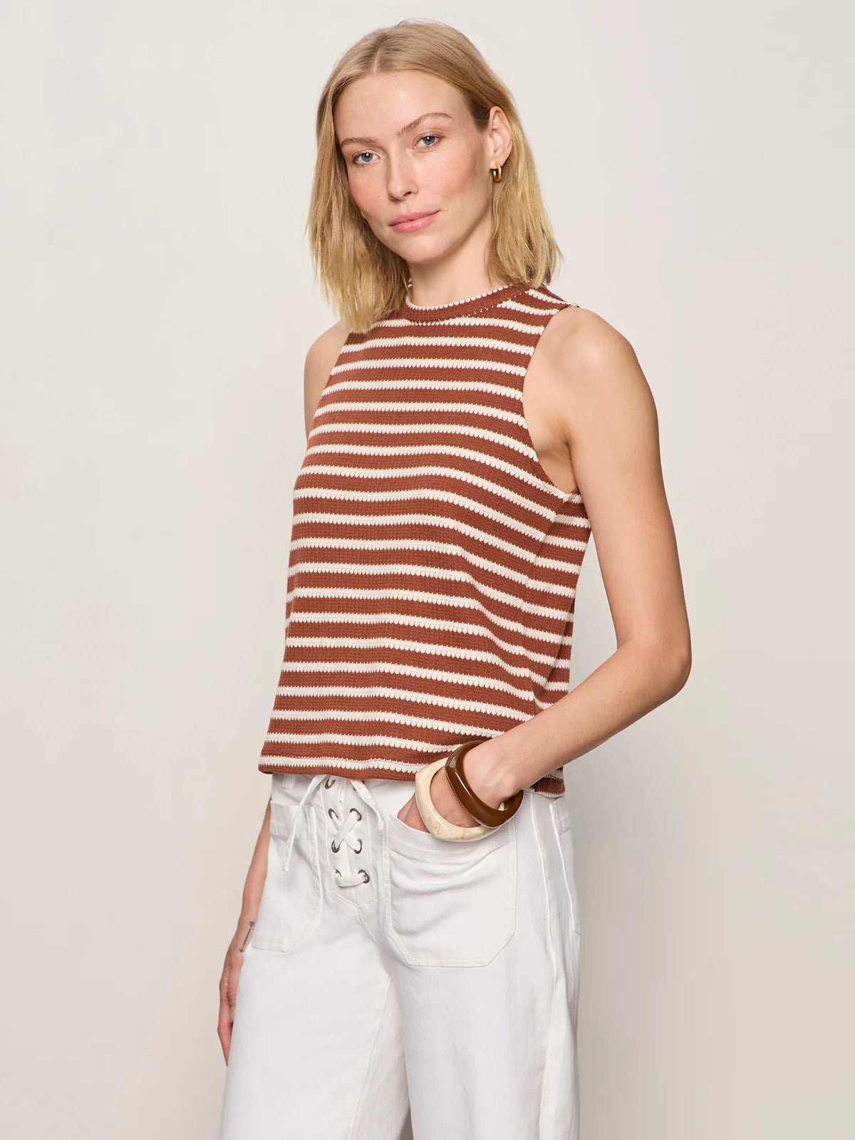Rose & Lee Co Campari Tank, Clay Stripe by Sanctuary Tanks