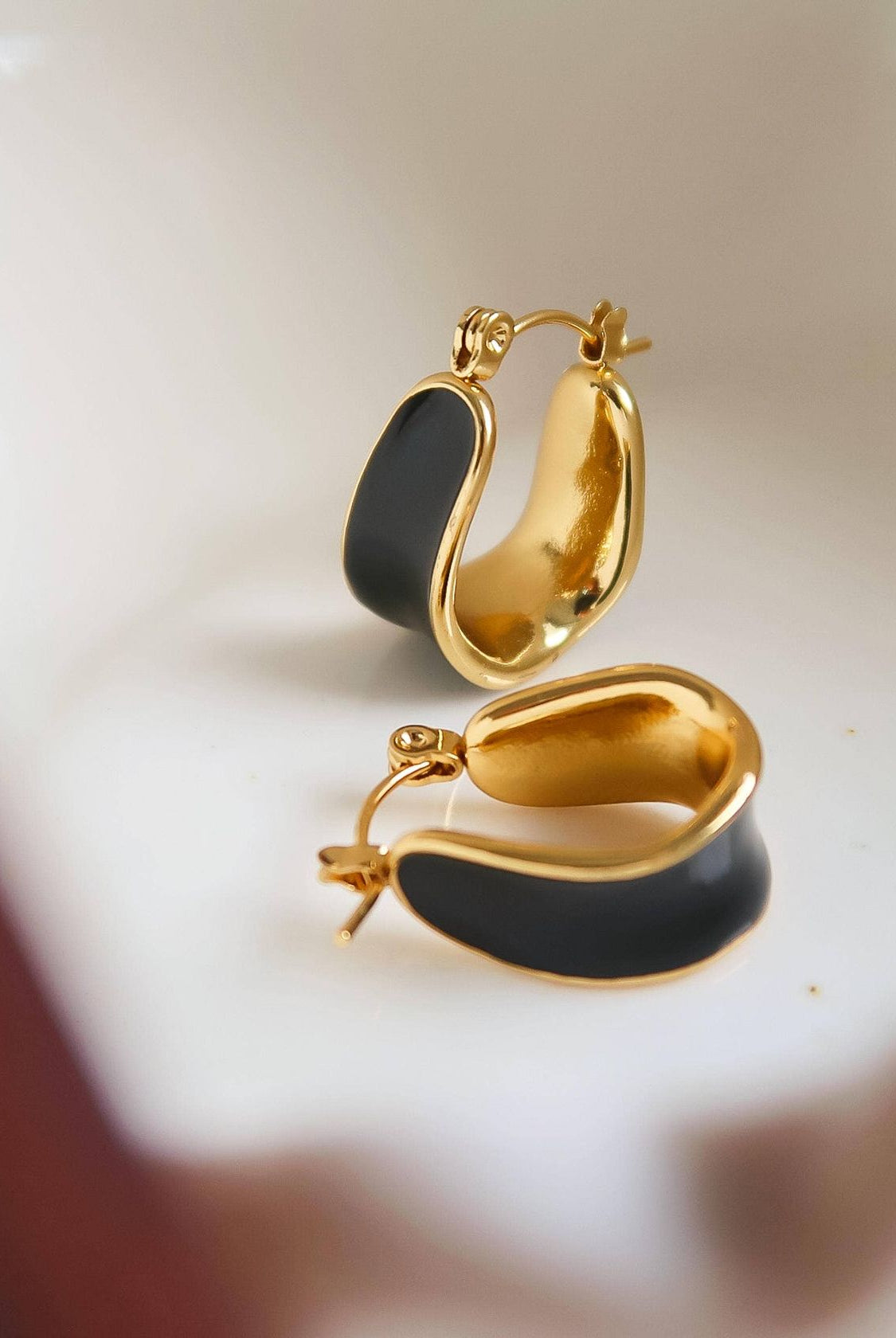 Rose & Lee Co Candide Hoop Earrings, 18k Gold Earrings