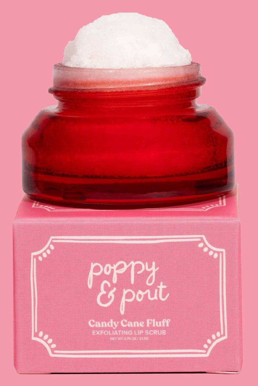 Rose & Lee Co Holiday Lip Scrub, Candy Cane Fluff Bath & Body