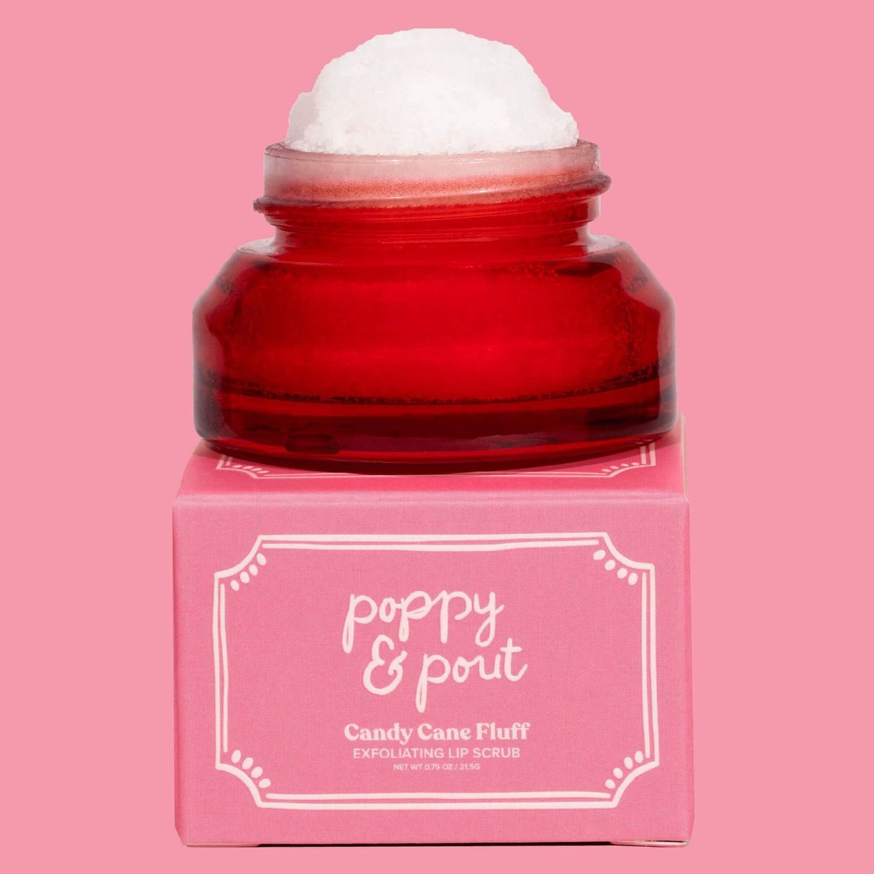 Rose & Lee Co Holiday Lip Scrub, Candy Cane Fluff Bath & Body
